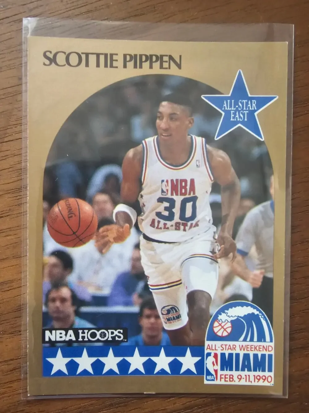 Scottie Pippen 1990-1991 NBA Hoops #9 - All Star - Chicago Bulls - Fresh Pull